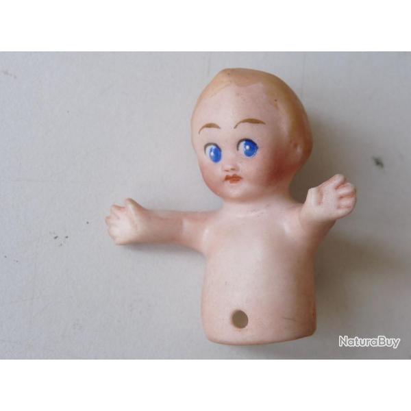 Petite demi figurine baigneur porcelaine