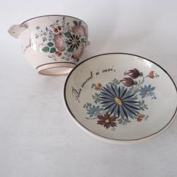 Tasse parlante &agrave; oreilles fa&iuml;ence  Art de la table