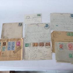 Huit enveloppes timbr&eacute;es Belgique Timbre Philat&eacute;lie