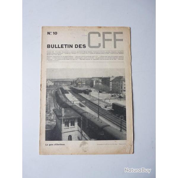 Bulletin Des CFF N�10 Octobre 1942 Magazine Train miniature