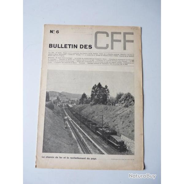 Bulletin Des CFF N�6 Juin 1942 Magazine Train miniature