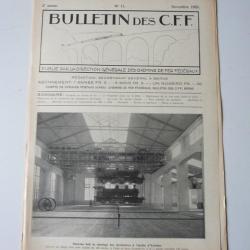 Bulletin Des CFF N&deg;11 Novembre 1925 Magazine Train miniature