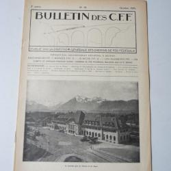 Bulletin Des CFF N&deg;10 Octobre 1925 Magazine Train miniature
