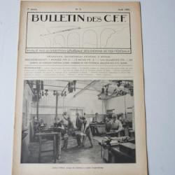 Bulletin Des CFF N&deg;8 Aout 1925 Magazine Train miniature