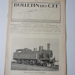 Bulletin Des CFF N&deg;4 Avril 1925 Magazine Train miniature