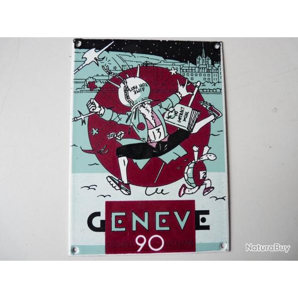 Plaque maille 13e Course de l'Escalade 1990 Genve Exem