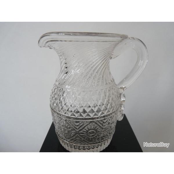 Pichet  crme verre XIXe sicle
