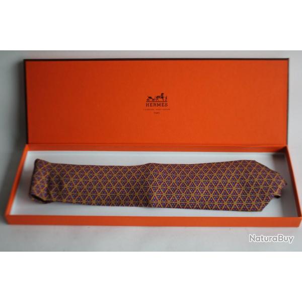 Cravate soie HERMES 7253 MA