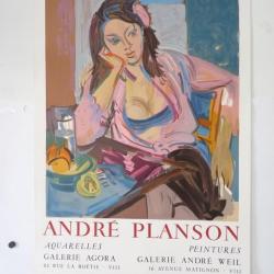 Affiche originale Andre PLANSON 1965 Mourlot peintre graveur