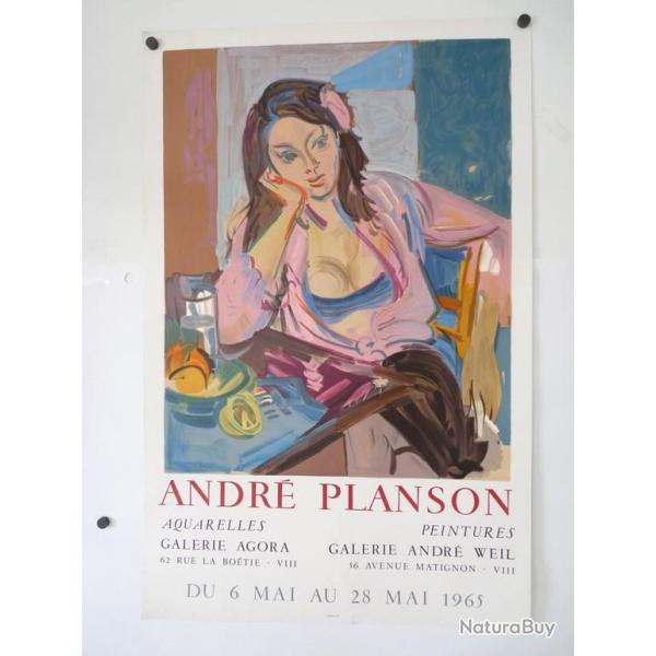Affiche originale Andre PLANSON 1965 Mourlot peintre graveur