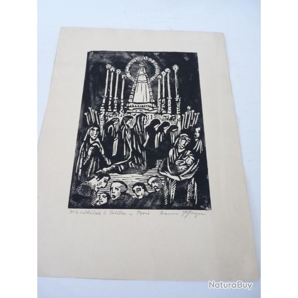 Bois Gravs original  Cathdrale de Tolde Jeanne Pfugger