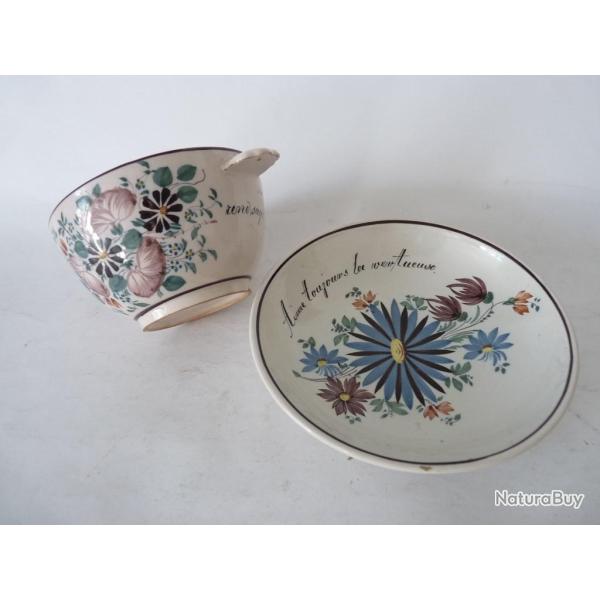 Tasse parlante  oreilles faence  Art de la table