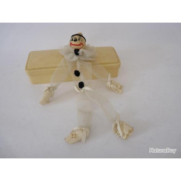 Arlequin artisanal en cellulod poupe jouets