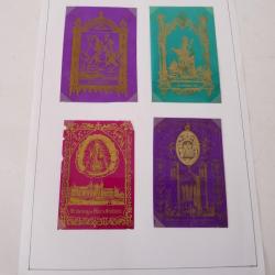 Quatre images religieuses en celluloïd