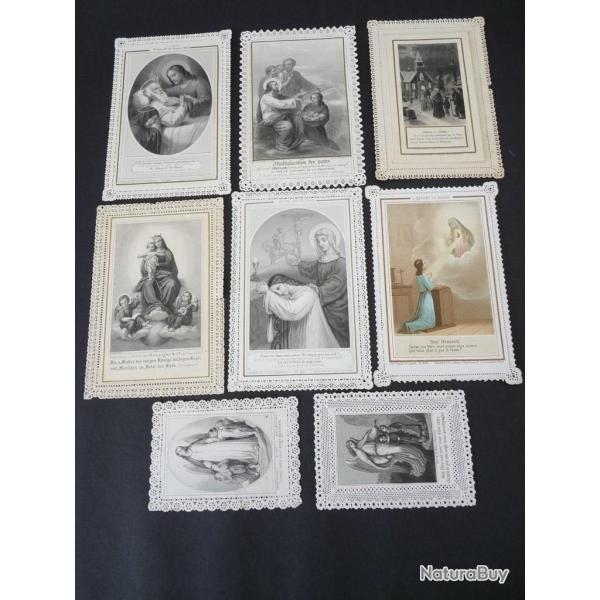 Huit anciennes images religieuses