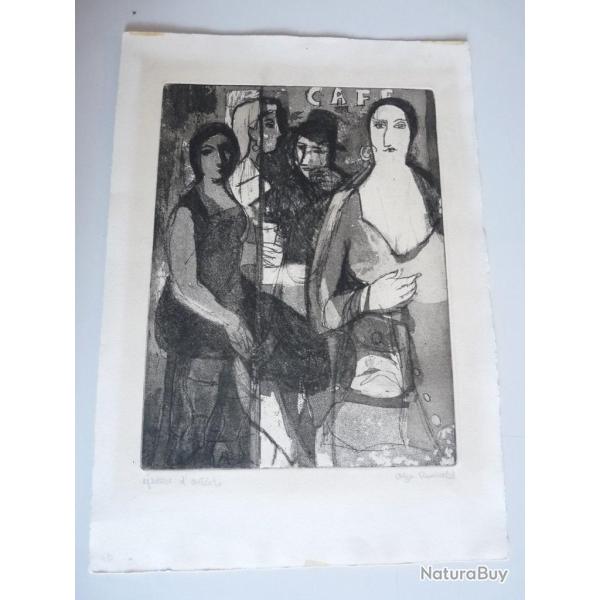 Geavure originale Olga Reiwald preuve d'artiste