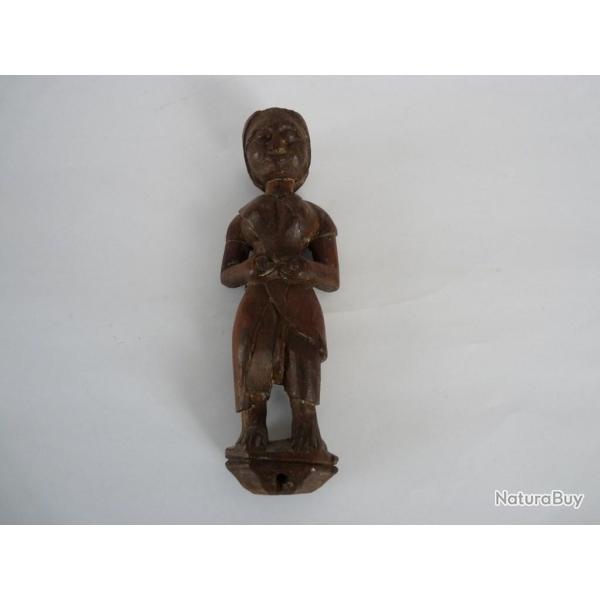 Statuette bois sculpt Inde? objets ethnique