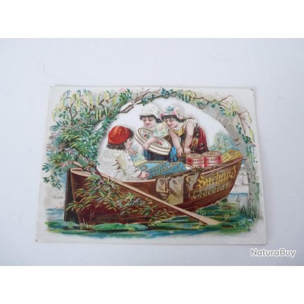 Chromo ajour chocolat SUCHARD  enfants sur bateaux