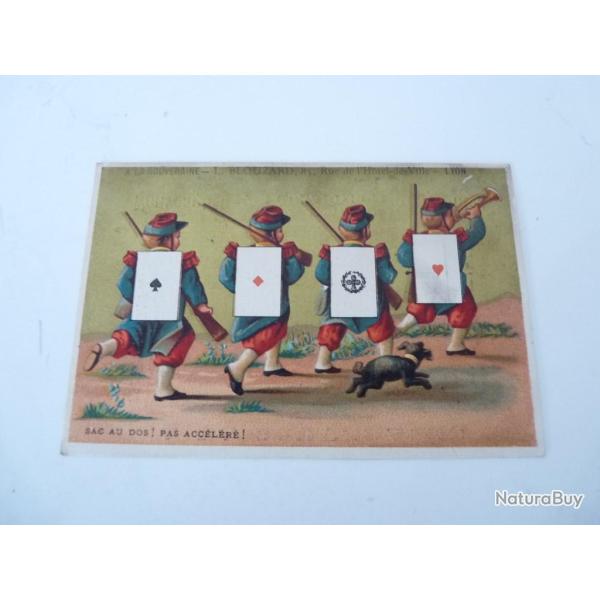 Chromo calendrier  A La Souveraine  Lyon 1882