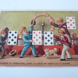 Chromo calendrier  A La Souveraine  Lyon 1882