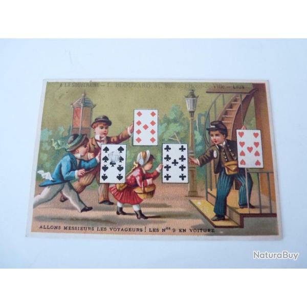 Chromo calendrier  A La Souveraine  Lyon 1882