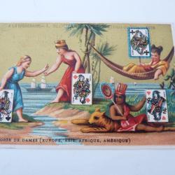 Chromo calendrier  A La Souveraine  Lyon 1882