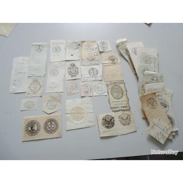Lot de ( +70 ) cachets a sec et sceaux