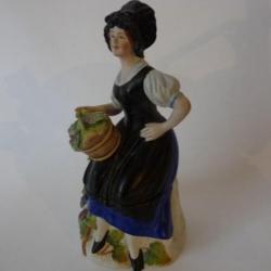 Bo&icirc;te bonbonni&egrave;re porcelaine vigneronne  Alsacienne vin vigne