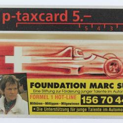Télécarte L&G dummy Numis Foundation Marc Surer Formel 1 Suisse