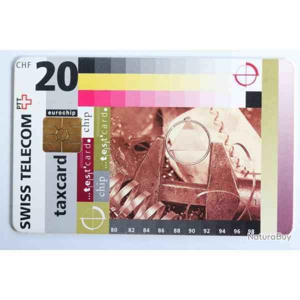 T�l�carte � puce Test card 20 CHF Swiss Telecom Suisse 1995