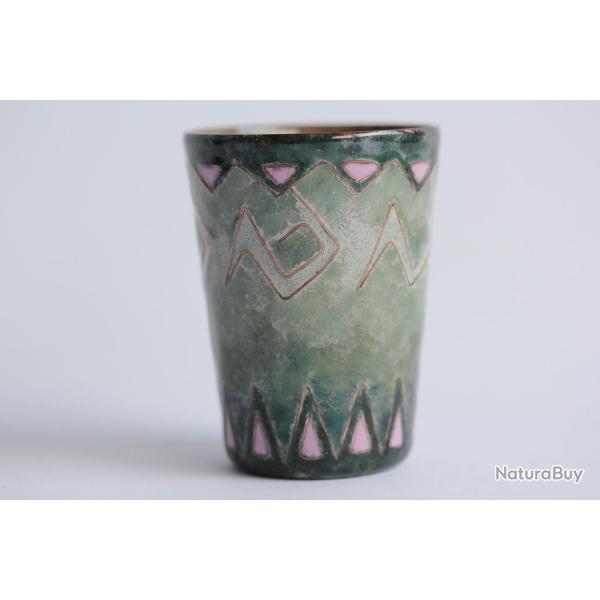 Gobelet �maux cloisonn� sur cuivre Gen�ve 1930