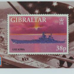 Télécarte L&G dummy Warships 1997 USS Iowa Gibraltar