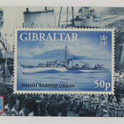 Télécarte L&G dummy Warships 1997 ORP Orkan Gibraltar