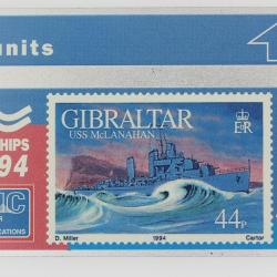 Télécarte L&G dummy Warships 1994 USS McLanahan Gibraltar
