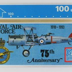 Télécarte L&G dummy Royal Air Force 75th Anniversary Gibraltar