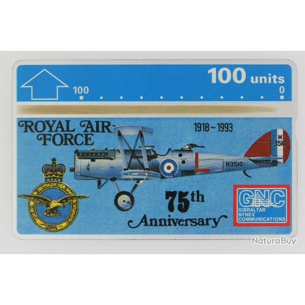 T�l�carte L&G dummy Royal Air Force 75th Anniversary Gibraltar