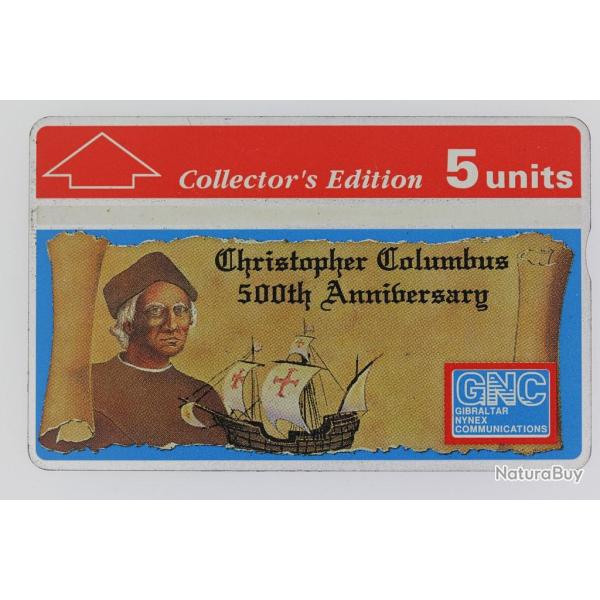 T�l�carte L&G dummy Columbus Anniversary Collector's Edition Gibraltar
