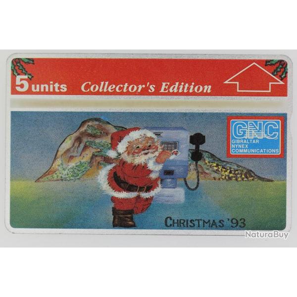 T�l�carte L&G dummy Christmas 1993 Collector's Edition Gibraltar