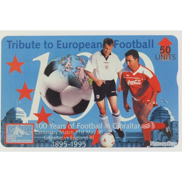 Tlcarte L&G dummy Football 1996 Gibraltar Vs England Gibraltar