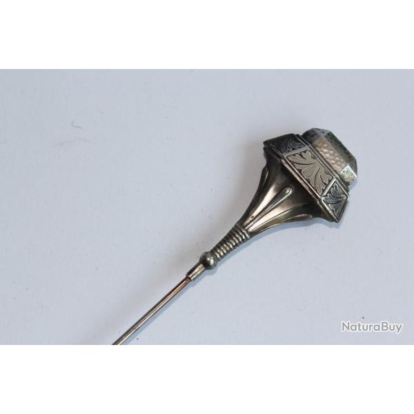 �pingle � chapeau argent Art nouveau