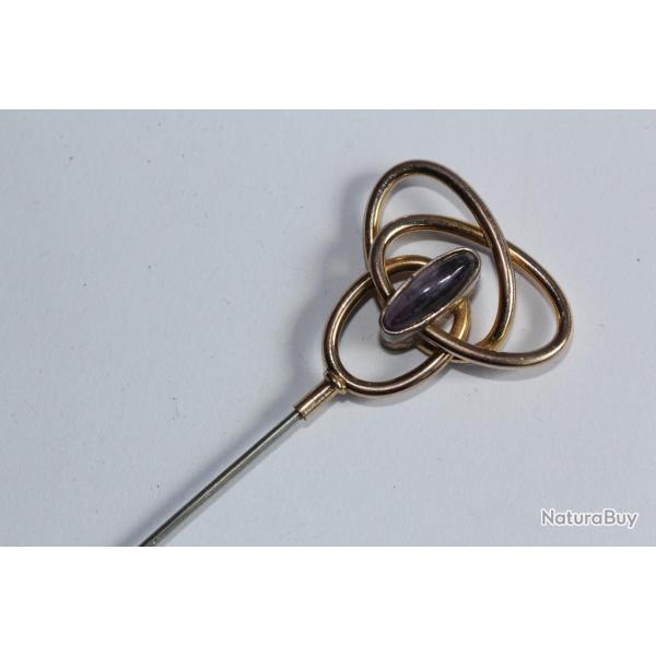 �pingle � chapeau am�thyste Art nouveau