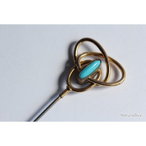 �pingle � chapeau turquoise Art nouveau