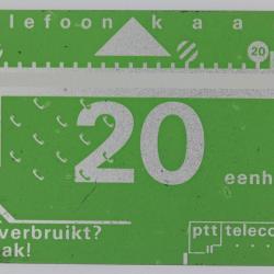 Télécarte L&G dummy PTT Telecommunicatie 20 eenheden Pays-Bas