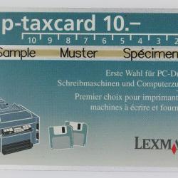 Télécarte L&G dummy Lexmark AG Suisse 1994