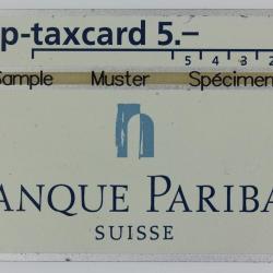 Télécarte L&G dummy Banque Paribas Suisse
