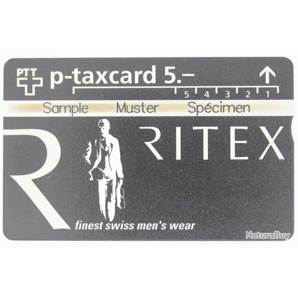 T�l�carte L&G dummy Ritex Finest swiss men's wear Suisse 1994