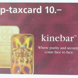 Télécarte L&G Kinebar 604L Suisse 1996