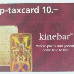 Télécarte L&G Kinebar 604L Suisse 1996