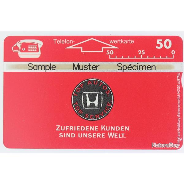 T�l�carte L&G dummy Honda Top autos Top service Autriche