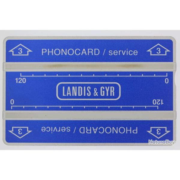 T�l�carte de service Phonocard 3 Landis & Gyr 520L Suisse